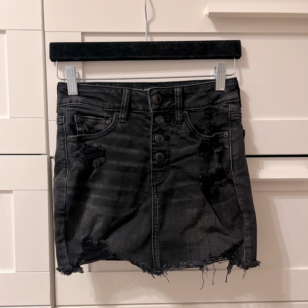 American Eagle Distressed Denim Skirt